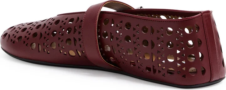 Alaïa Vienne Laser-cut Leather Ballet Flats - Image 6
