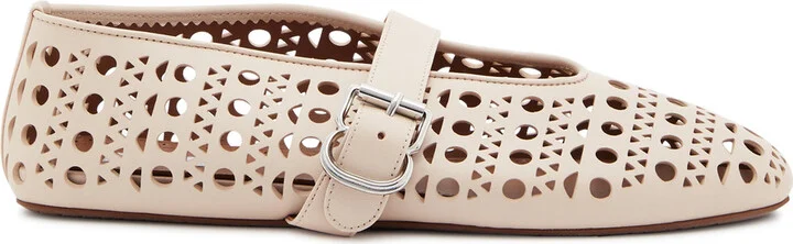 Alaïa Vienne Laser-cut Leather Ballet Flats