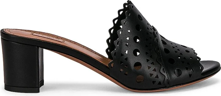 ALAÏA Vienne Mules in Black