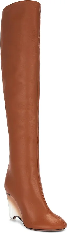 ALAÏA Wedge Boots 100 in Rust - Image 2