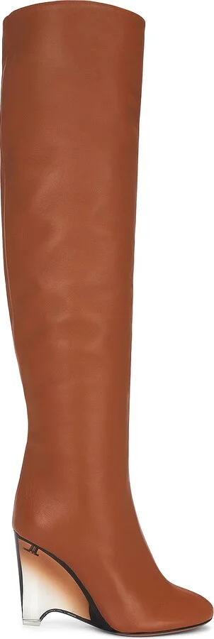 ALAÏA Wedge Boots 100 in Rust