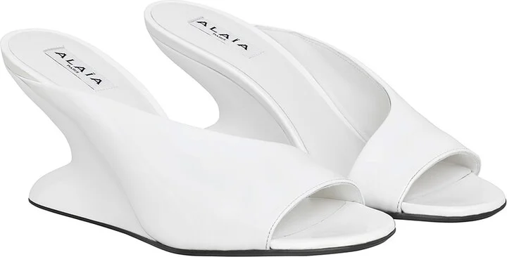 ALAÏA Wedge Mule in White