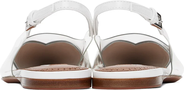 ALAÏA White 'Le Cœur' Ballerina Flats - Image 2