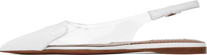 ALAÏA White 'Le Cœur' Ballerina Flats - Image 3