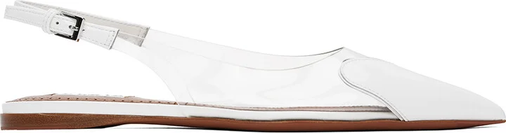 ALAÏA White 'Le Cœur' Ballerina Flats