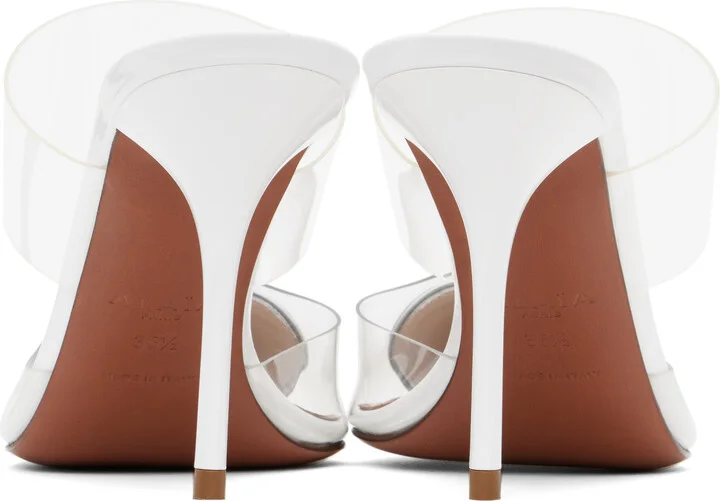 ALAÏA White Le Coeur Mules - Image 2