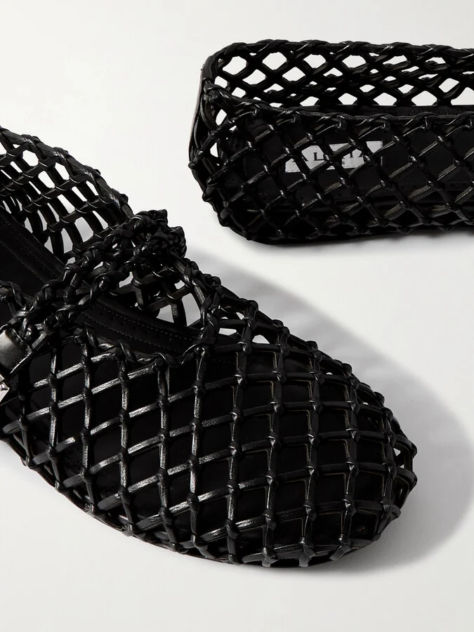 Alaïa - Woven Leather Ballet Flats - Black - Image 4