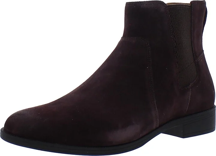 Alana Womens Suede Ankle Chelsea Boots