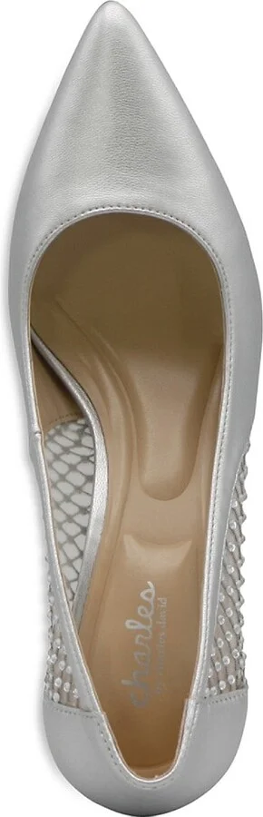 Alanna Embellished Metallic Pumps - Image 2