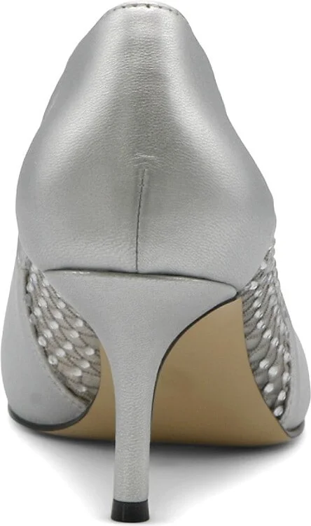 Alanna Embellished Metallic Pumps - Image 4