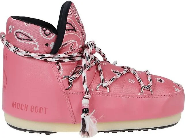 Alanui X Moonboot Bandana-Printed Round-Toe Boots