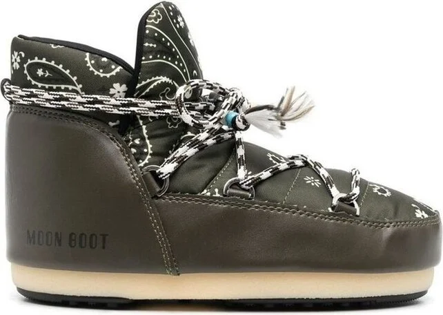 Alanui X Moonboot Bandana-Printed Round-Toe Boots