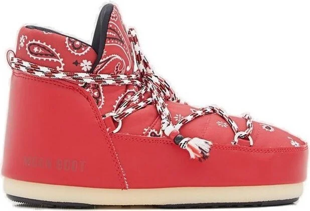 Alanui X Moonboot Bandana-Printed Round-Toe Boots