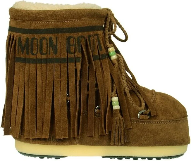 Alanui X Moonboot Fringed Round-Toe Snow Boots