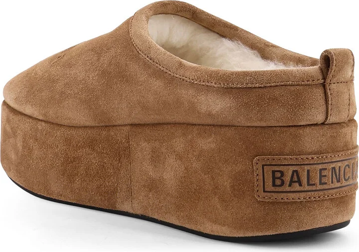 Alaska Soft Suede Mule With Plateau - Image 3