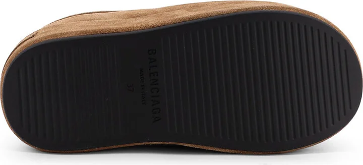 Alaska Soft Suede Mule With Plateau - Image 4