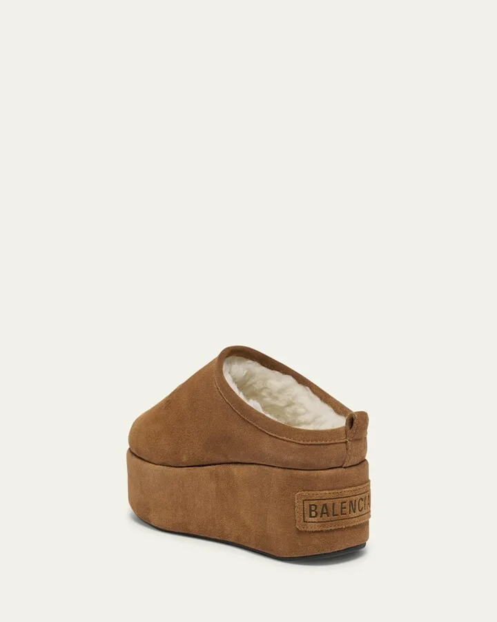 Alaska Suede Faux Shearling Mules - Image 3