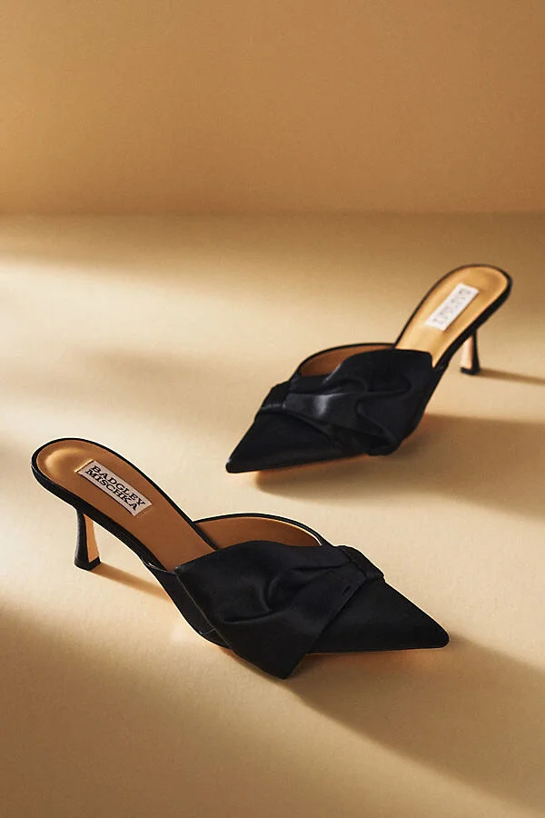 Alaya Pointed-Toe Kitten-Heel Mules - Image 2