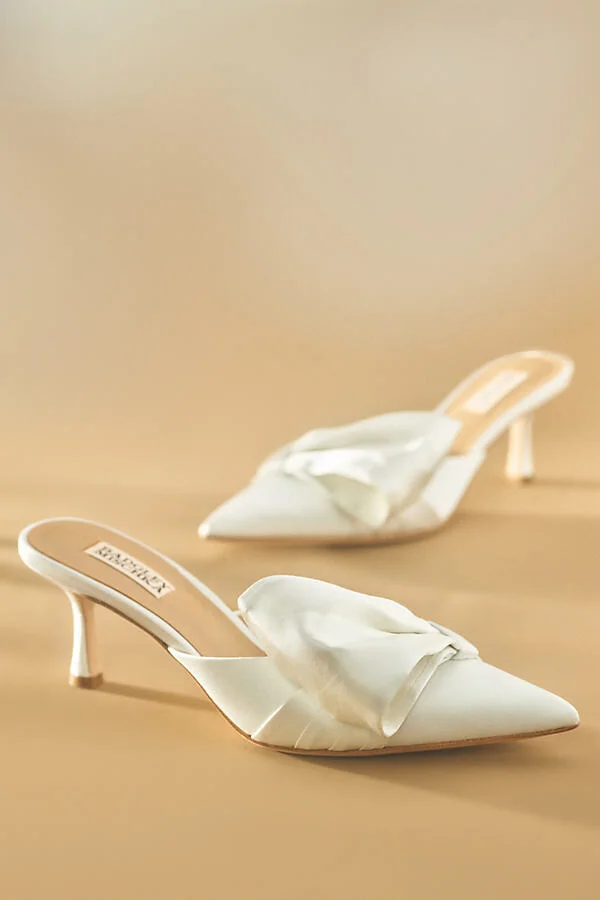 Alaya Pointed-Toe Kitten-Heel Mules - Image 2