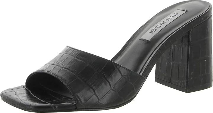 Alaya Womens Leather Slide Sandals