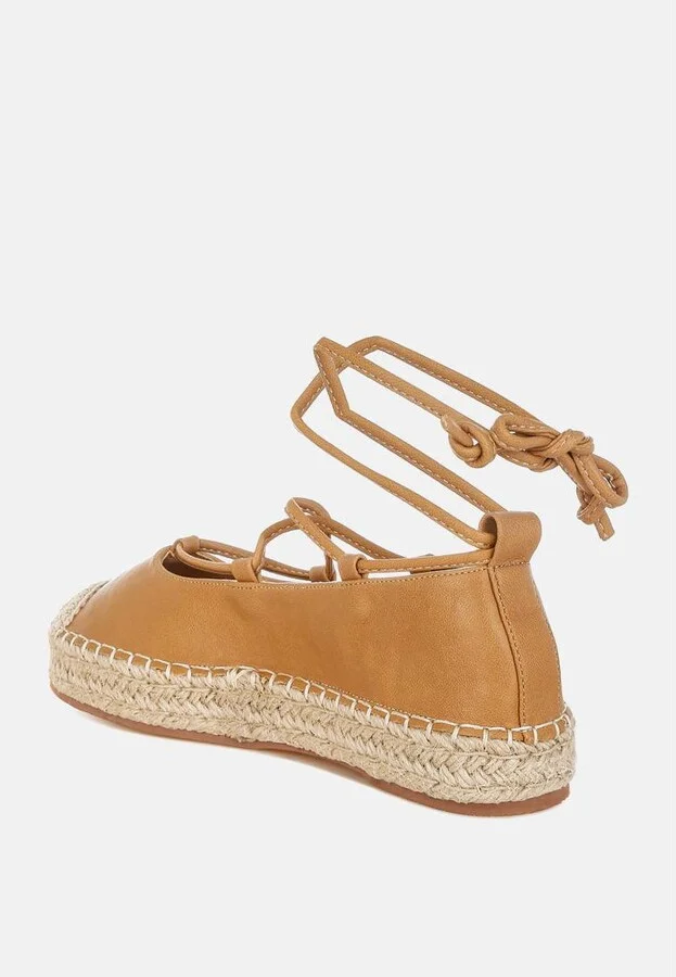 Alaya Woven Toe Lace-Up Espadrilles - Image 3