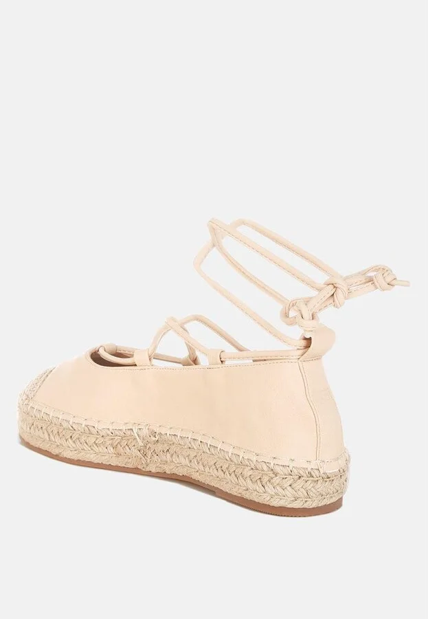 Alaya Woven Toe Lace-Up Espadrilles - Image 5