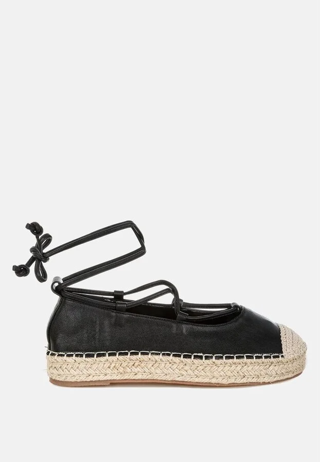 Alaya Woven Toe Lace-Up Espadrilles - Image 6