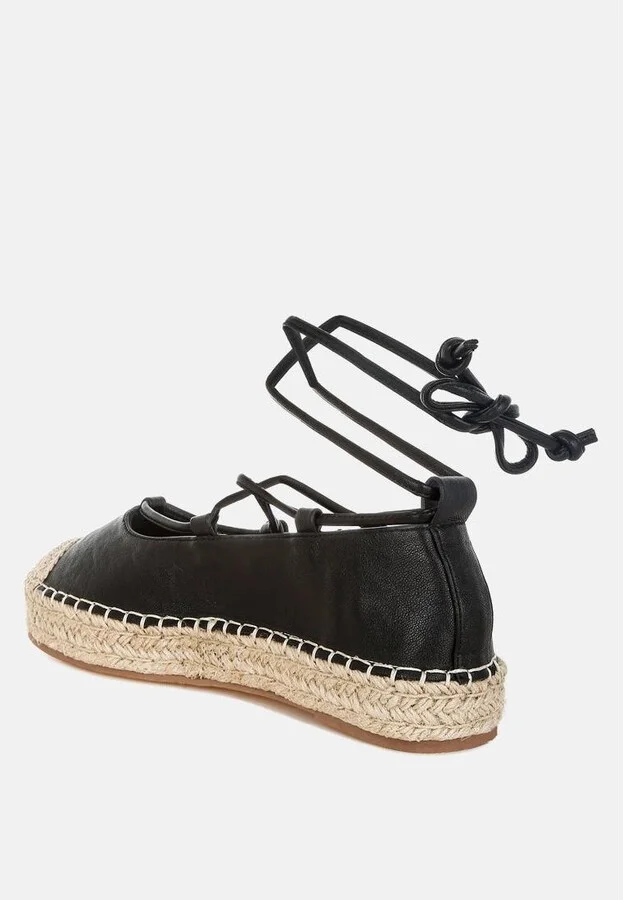 Alaya Woven Toe Lace-Up Espadrilles - Image 7