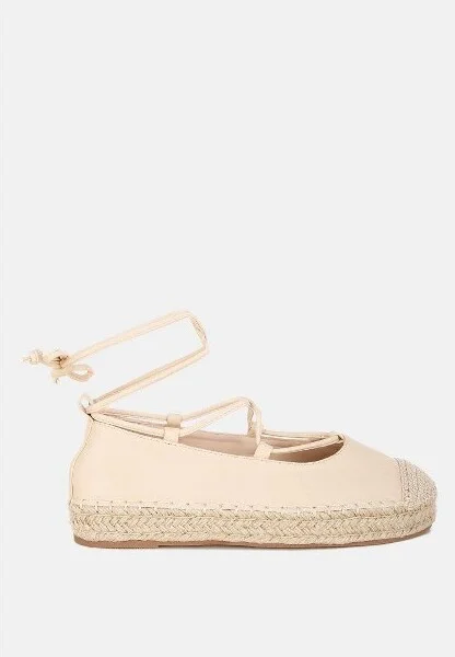 Alaya Woven Toe Lace-Up Espadrilles Women