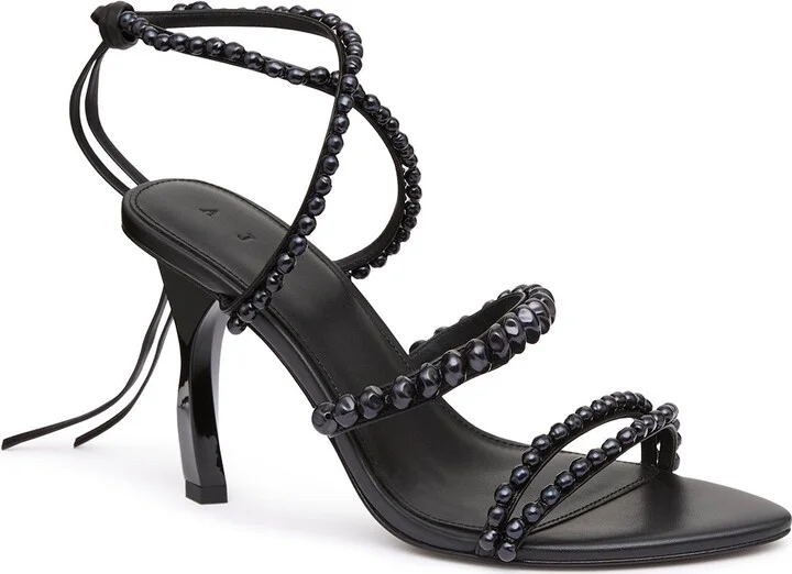 Alba Pearl Sculptural Heel In Colour Black Size 35 - Image 3