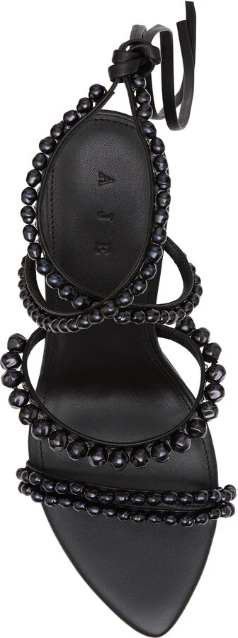 Alba Pearl Sculptural Heel In Colour Black Size 35 - Image 4