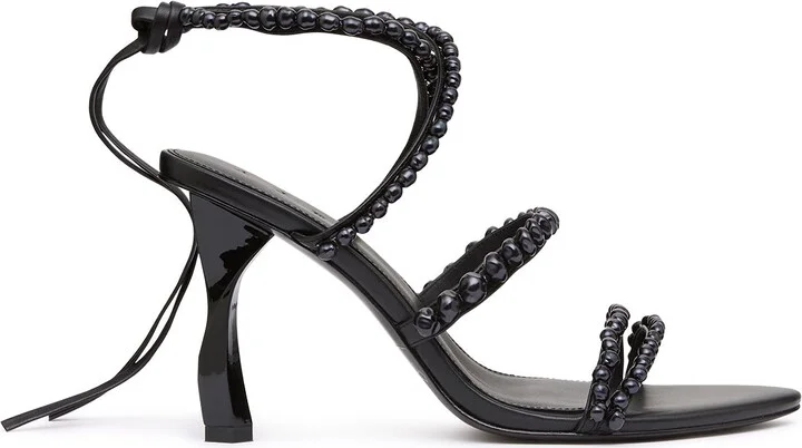 Alba Pearl Sculptural Heel In Colour Black Size 35