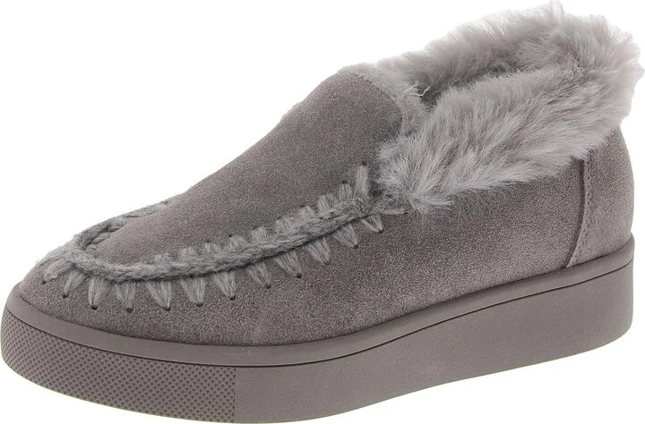Albina Womens Cow Suede Faux Fur Shooties
