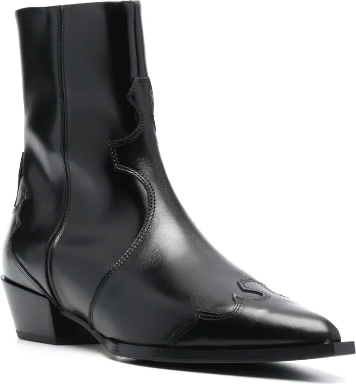 Alby 30mm pointed-toe leather boots - Image 2