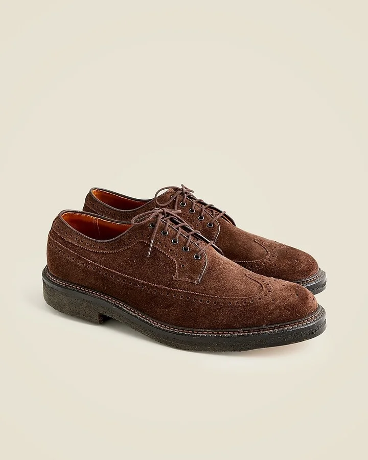 Alden® for J.Crew suede longwing bluchers with crepe soles