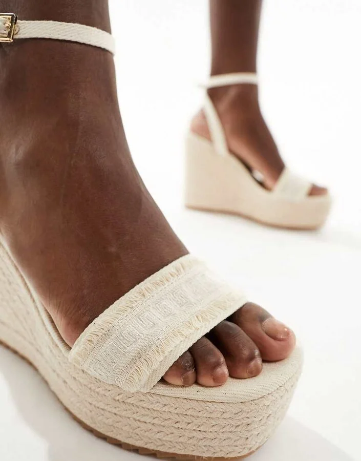 ALDO Aberitram platform espadrilles in white - Image 2