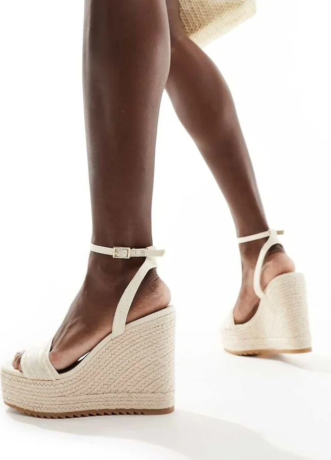 ALDO Aberitram platform espadrilles in white - Image 3