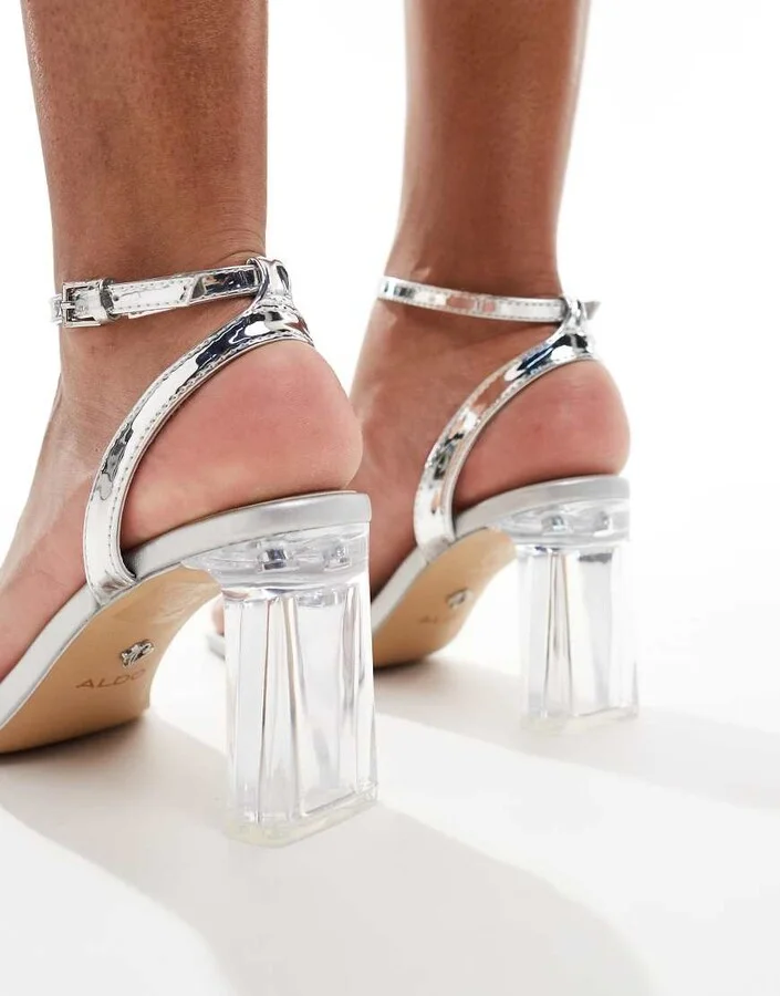 ALDO Aurorai Ankle Chain Sandal in Silver - Image 2