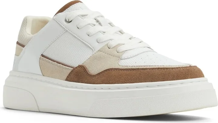 White/Tan Suede