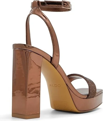 ALDO Diedra Women's Sandals Bronze : EU 37 (US Women's 6.5) B - Medium, Leather/Rubber - Image 3