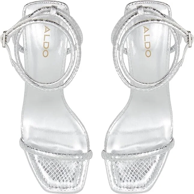 ALDO Dime High Heels Silver : EU 41 (US Women's 10) B - Medium, Synthetic - Image 2