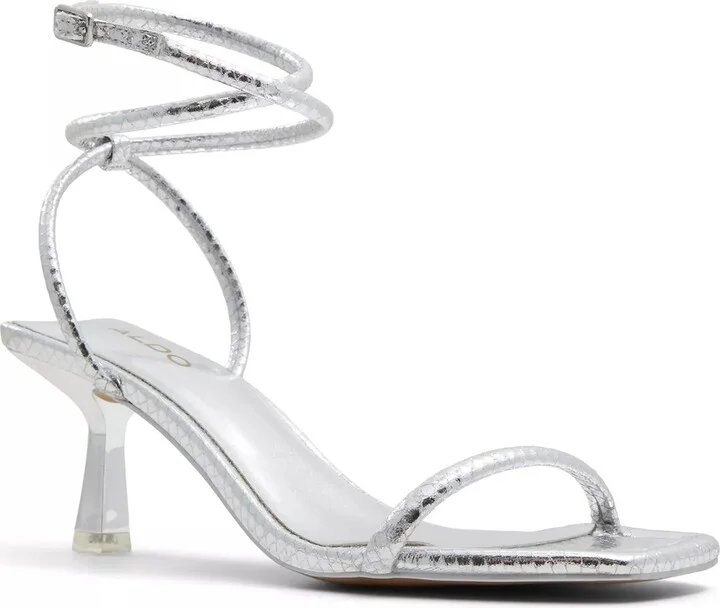 Silver Metallic Snake Print