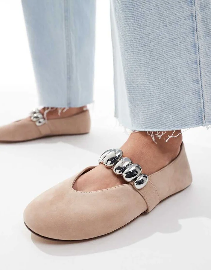 ALDO Figgis mary janes in beige suede - Image 2