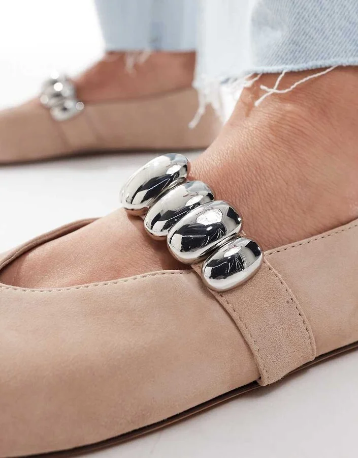 ALDO Figgis mary janes in beige suede - Image 3
