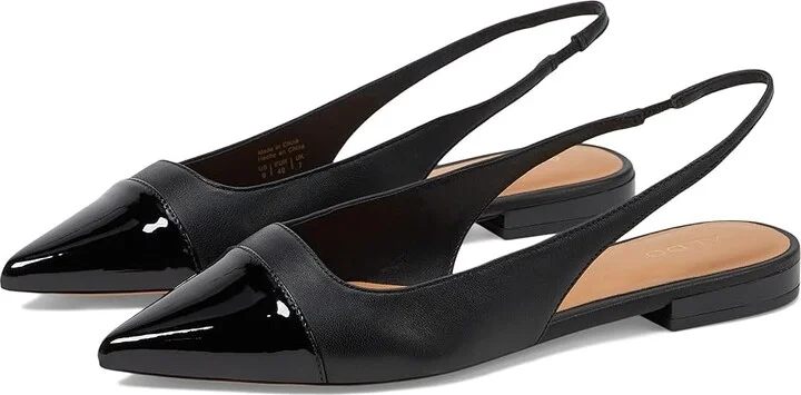 ALDO Fleure Women's Flat Shoes Black : EU 38 (US Women's 7.5) B - Medium, Polyester/Rubber