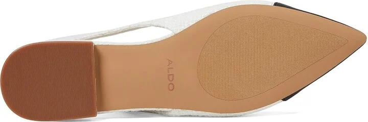 ALDO Fleure Women's Flat Shoes White/Black : EU 38.5 (US Women's 8) B - Medium, Polyester/Rubber - Image 3