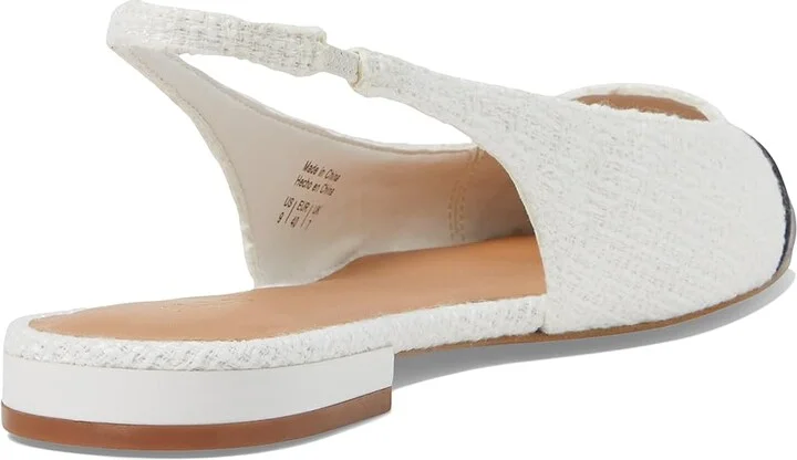 ALDO Fleure Women's Flat Shoes White/Black : EU 38.5 (US Women's 8) B - Medium, Polyester/Rubber - Image 4
