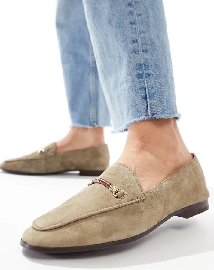 ALDO Francine loafers in olive suede