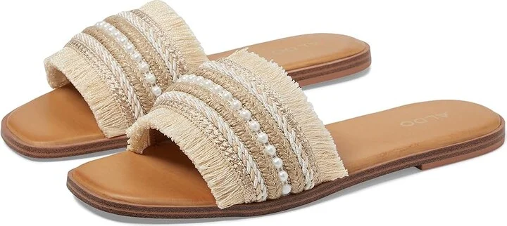 ALDO Fringy Women's Sandals S/B Natural : EU 38 (US Women's 7.5) B - Medium, Rubber/Synthetic