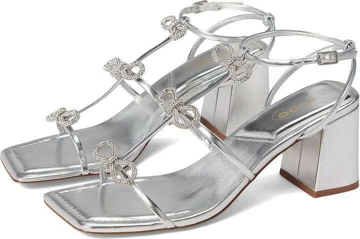 ALDO Kaeli Women's Sandals Silver : EU 39 (US Women's 8.5) B - Medium